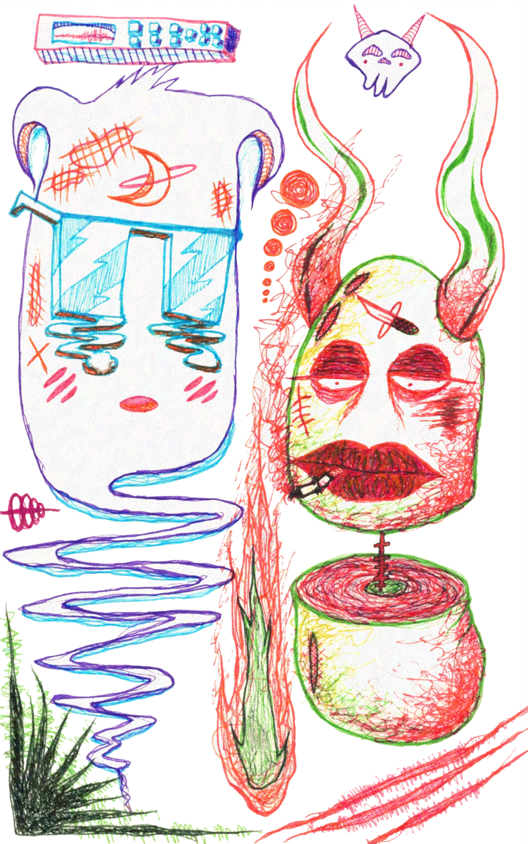 Ghosts & Demonz. Pen & Ink.